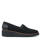Sapatos Clarks Sharon Dolly da coleção feminina, pretos, tamanho 8,5 M