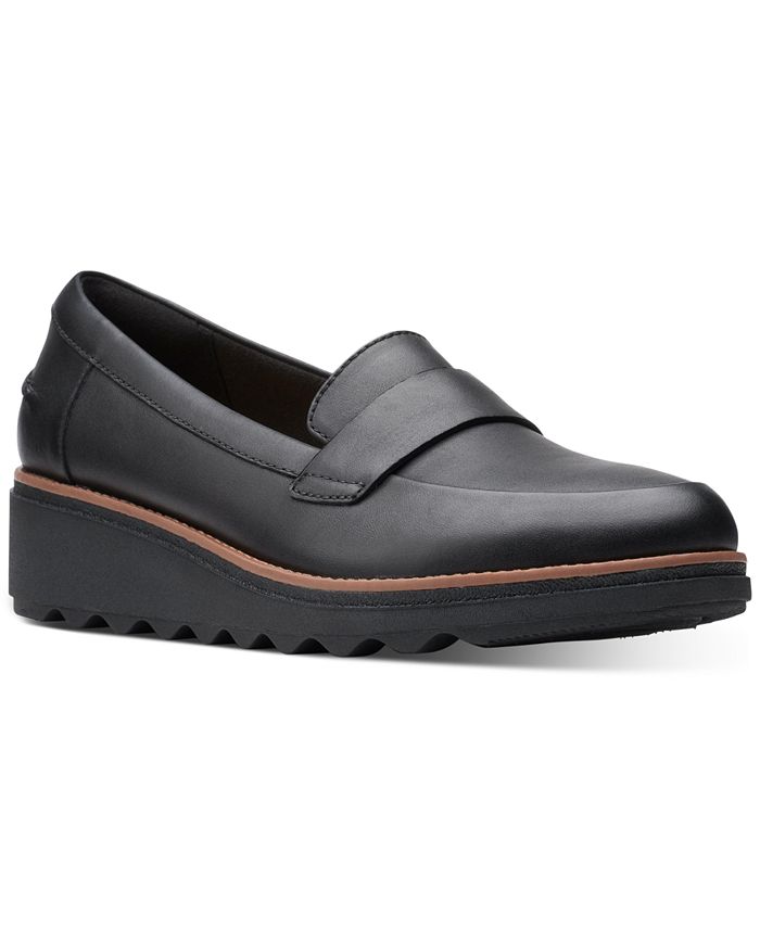 Clarks Coleção Feminina Sharon Gracie Sapatos Mocassins Pretos Tamanho 9 M