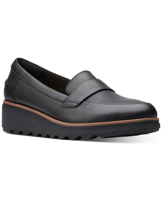 Clarks Women's Collection Sharon Gracie Loafers Shoes Black Size 9 M