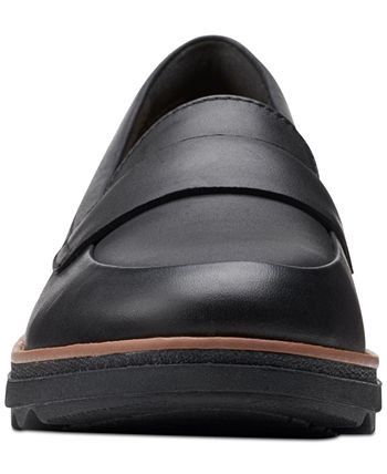 Clarks Coleção Feminina Sharon Gracie Sapatos Mocassins Pretos Tamanho 9 M