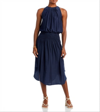 Ramy Brook Women's Audrey Blouson Dress Blue Size Small