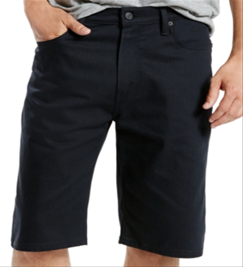 Shorts jeans reto Levi's masculino, corte solto, preto, tamanho 31