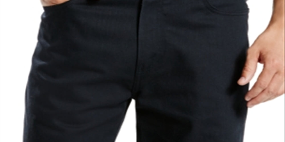 Shorts jeans reto Levi's masculino, corte solto, preto, tamanho 31