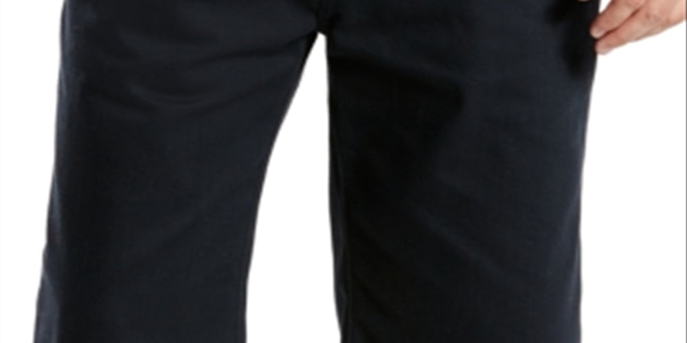 Shorts jeans reto Levi's masculino, corte solto, preto, tamanho 31