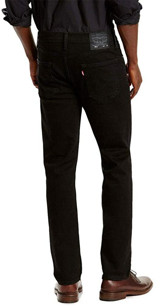 Calça jeans Levi's 511 Slim Fit Masculina Preta Tamanho 34 x 32