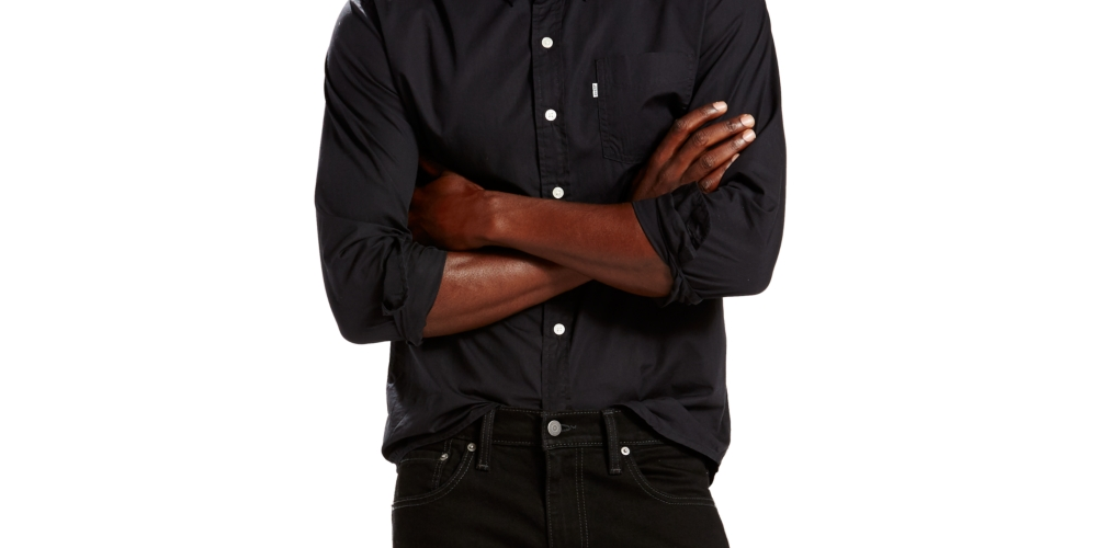 Calça jeans Levi's 511 Flex Slim Fit Masculina Preta Tamanho 34 x 30