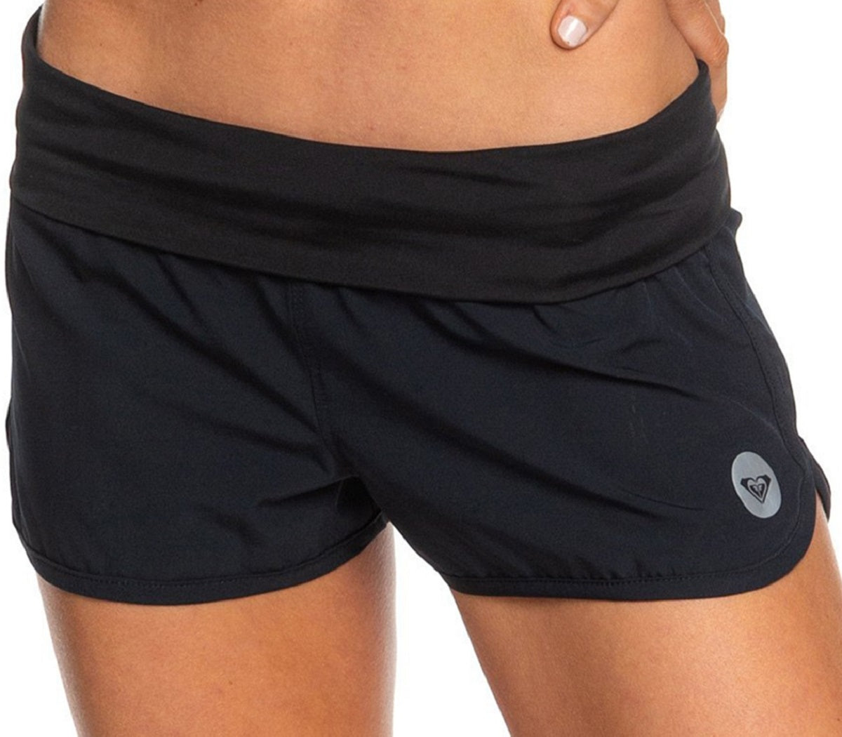 Shorts de banho Roxy Endless Summer feminino, preto, tamanho grande