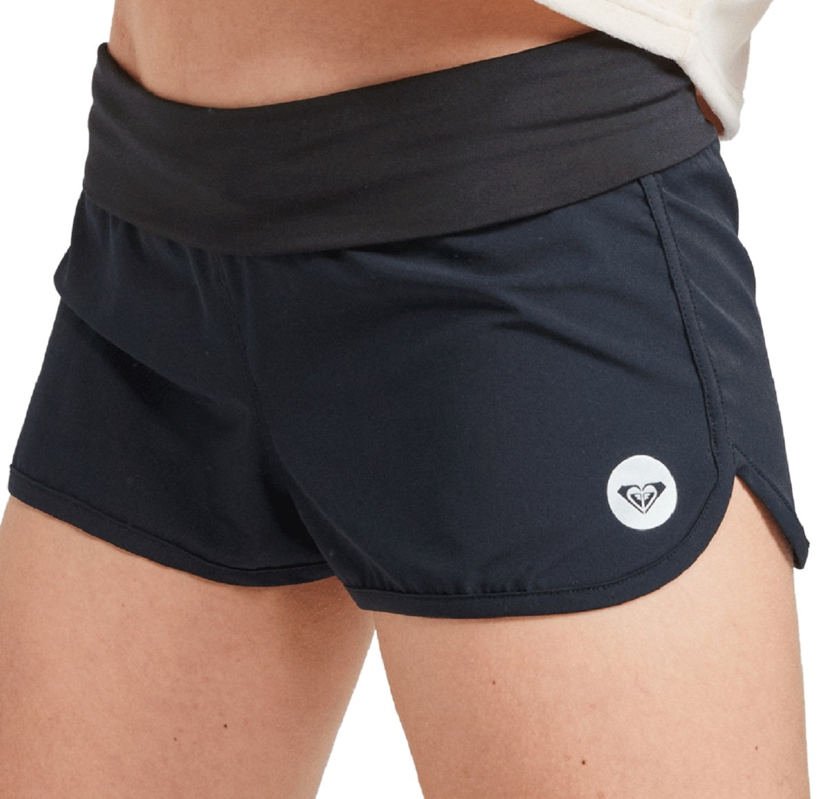 Maiô feminino dobrável Roxy Board Short, preto, tamanho pequeno