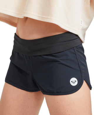 Maiô feminino dobrável Roxy Board Short, preto, tamanho pequeno
