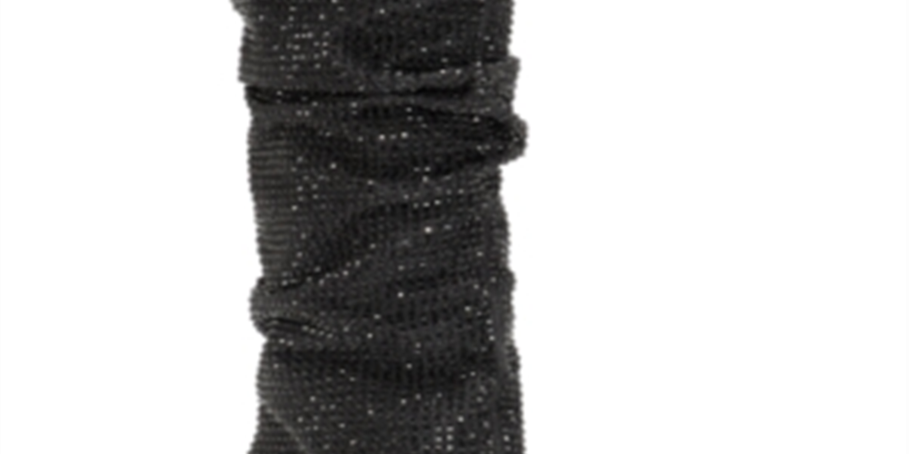 Botas femininas Jessica Simpson Layzer Slouch com strass, pretas, tamanho 7,5
