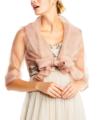 Adrianna Papell Women's Organza Wrap Champagne Size M
