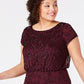 Vestido Blusão Ilusão de Contas Feminino Adrianna Papell Roxo Tamanho 22W