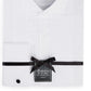 Camisa smoking masculina clássica com babado elástica e punho francês Michelsons Of London, tamanho branco, 16,5 x 34 x 35