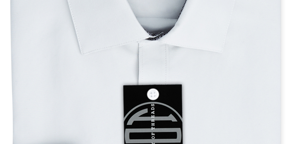 Camisa social masculina slim fit, sem passar roupa, sólida, cinza, tamanho médio, da Society of Threads