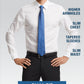Camisa social masculina slim fit stretch sólida, tamanho pequeno, branca, da Society Of Threads