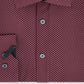 Camisa social masculina slim fit com elástico e diamante, tamanho médio, vermelha, da Society Of Threads