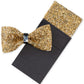 Gravata borboleta e lenço de bolso Tallia masculinos, tamanho regular, amarelo