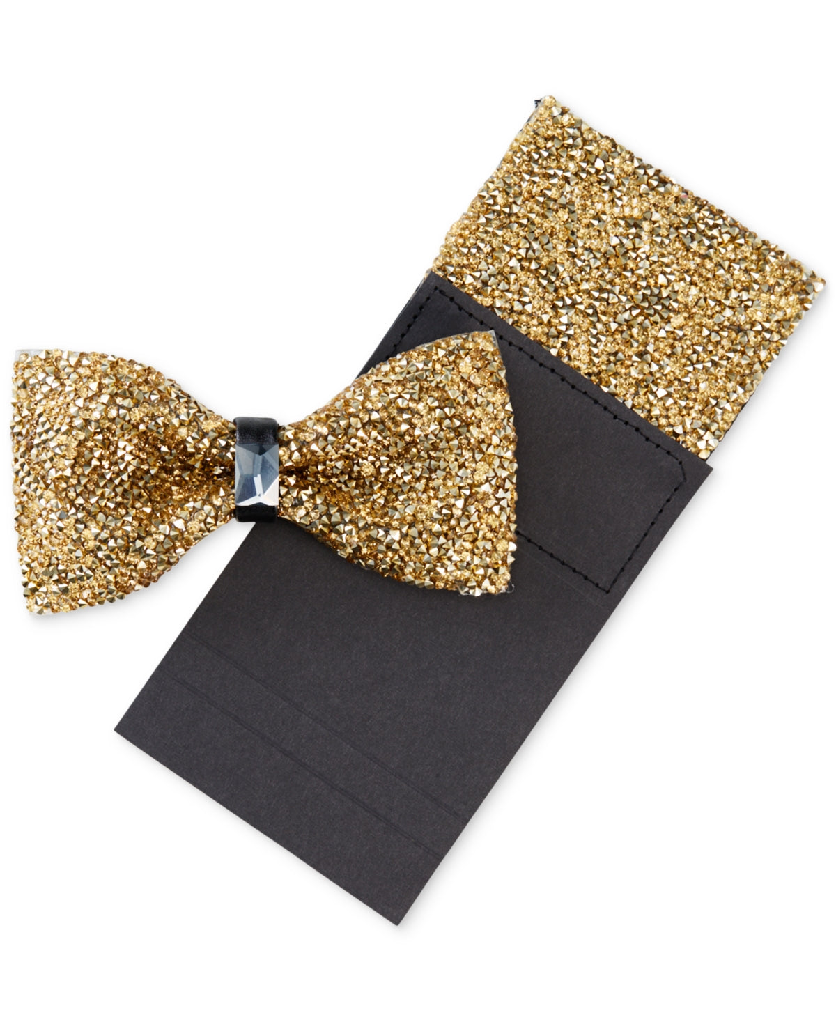Gravata borboleta e lenço de bolso Tallia masculinos, tamanho regular, amarelo