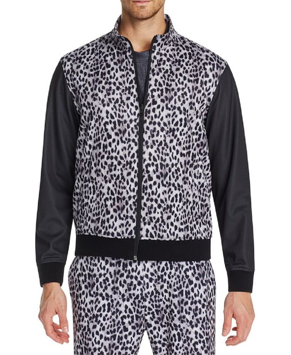 Jaqueta Masculina Tallia Slim Fit Stretch Leopard Track Preta Tamanho P