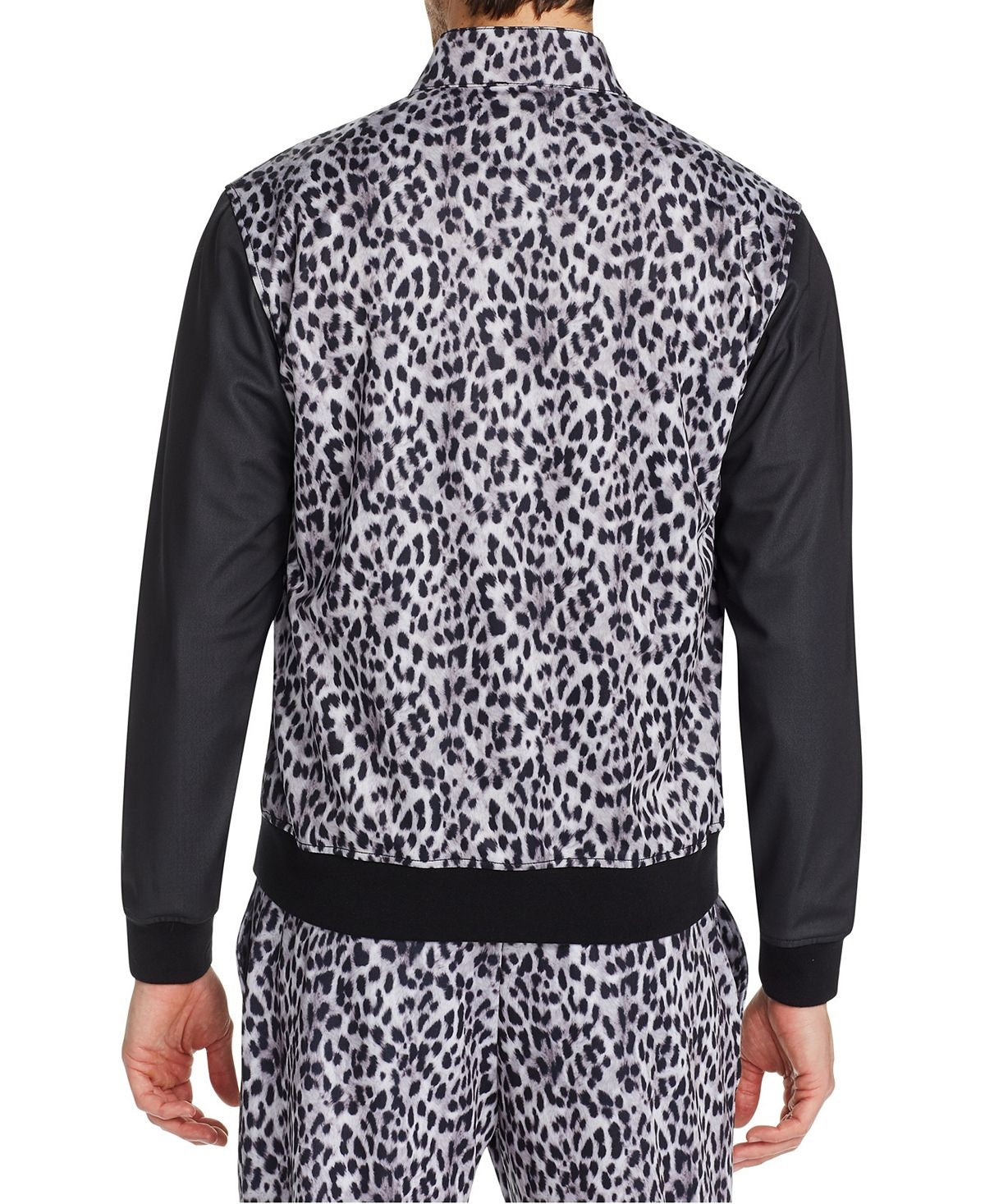 Jaqueta Masculina Tallia Slim Fit Stretch Leopard Track Preta Tamanho P