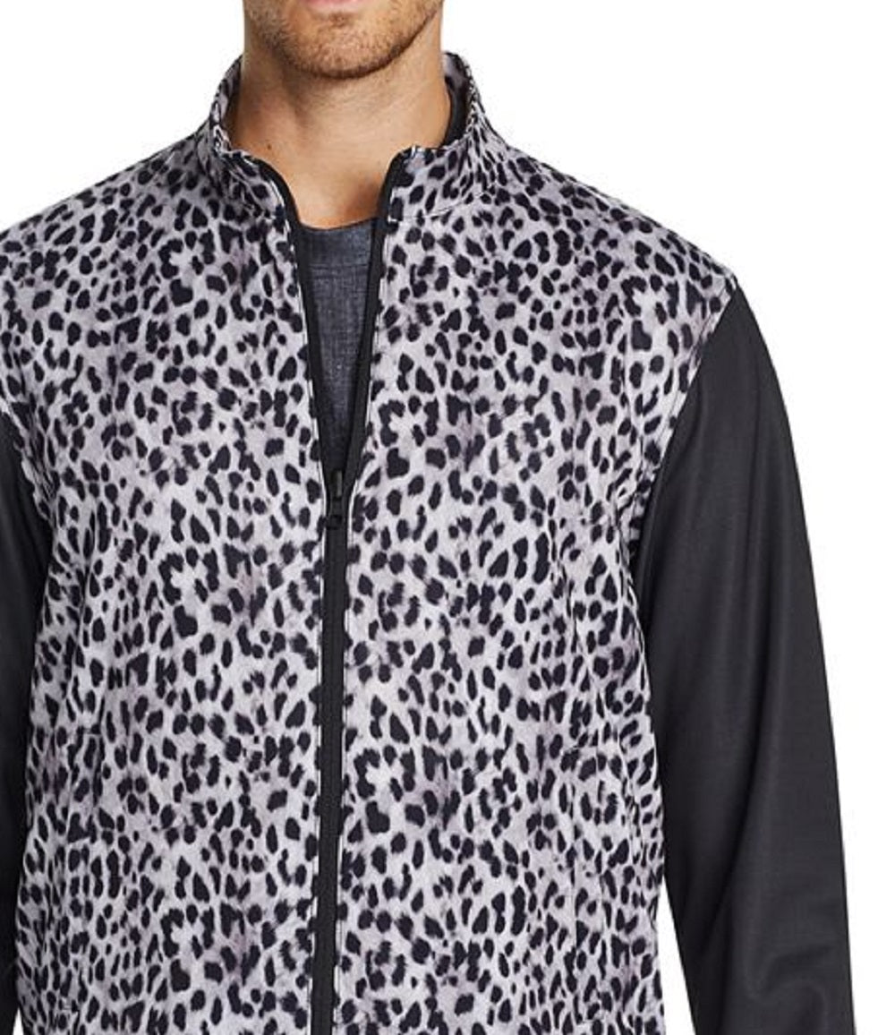 Jaqueta Masculina Tallia Slim Fit Stretch Leopard Track Preta Tamanho P