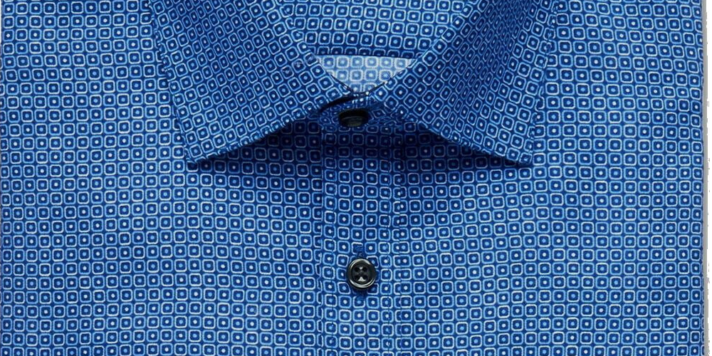 Camisa social masculina Geo Slim Fit da Society Of Threads, azul, tamanho XX-G
