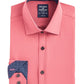 Camisa social masculina slim fit antirrugas e com absorção de umidade da Society Of Threads, tamanho XX-G, laranja