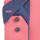 Camisa social masculina slim fit antirrugas e com absorção de umidade da Society Of Threads, tamanho XX-G, laranja