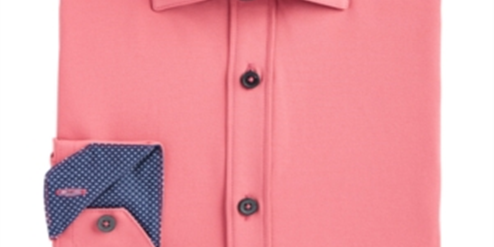 Camisa social masculina slim fit antirrugas e com absorção de umidade da Society Of Threads, tamanho XX-G, laranja