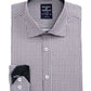 Camisa social masculina com corte slim fit e estampa xadrez elástica, tamanho pequeno, preta, da Society of Threads