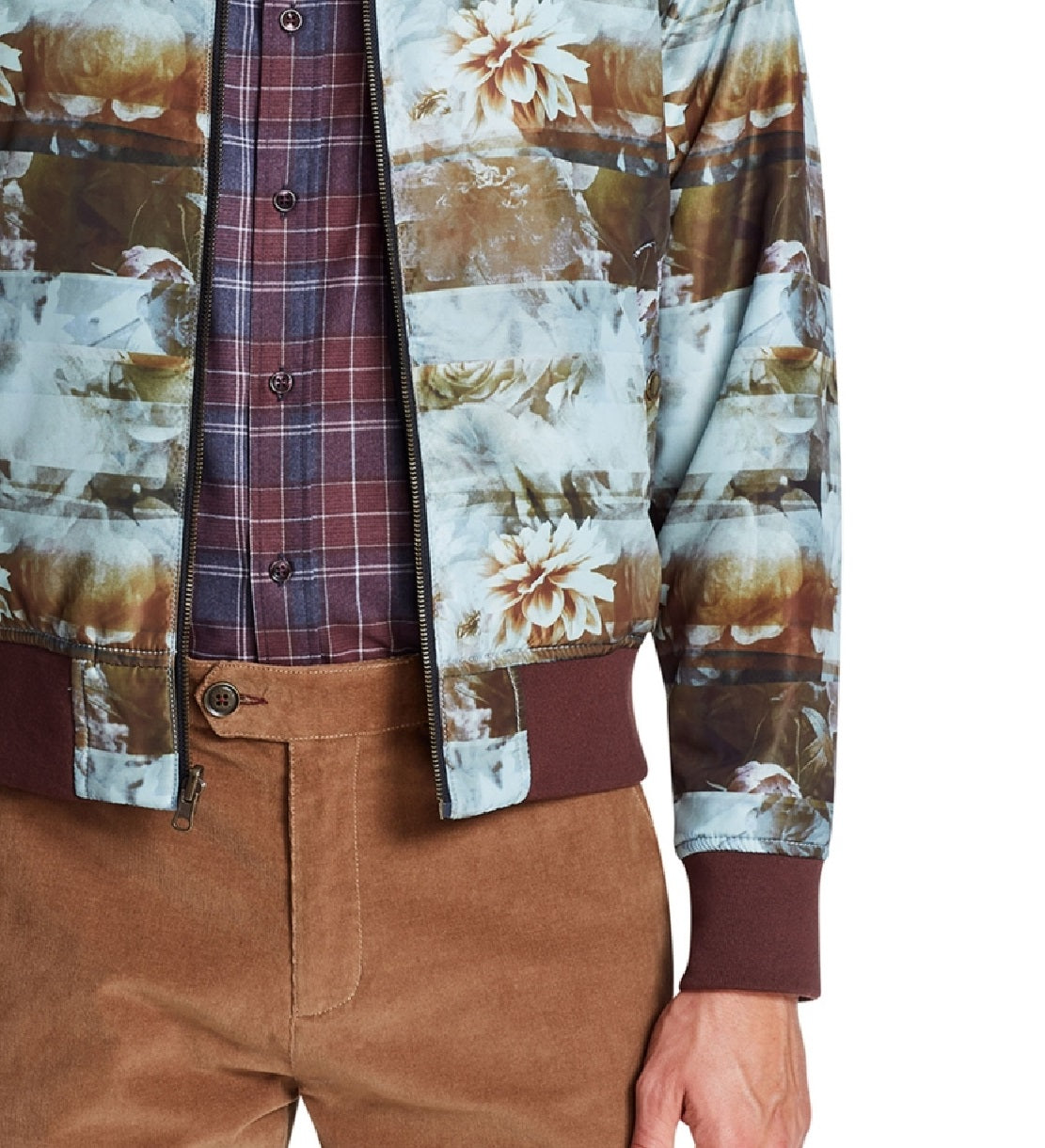 Brooklyn Brigade Hunter Reversível Bomber Masculino Marrom Tamanho Grande