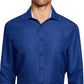 Camisa social masculina slim fit sem bolinhas, tamanho pequeno, azul, da Society of Threads