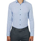 Camisa social masculina Construct Slim Fit Micro Print Cooling Comfort Azul Tamanho P