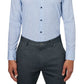 Camisa social masculina Construct Slim Fit Micro Print Cooling Comfort Azul Tamanho P