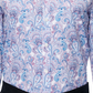 Camisa social masculina com estampa paisley e corte slim da Society Of Threads, tamanho médio, azul