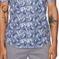 Camisa masculina Tallia Slim Fit, sem passar a ferro, com estampa elástica, tamanho grande, azul