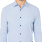Camisa social masculina Construct Slim Fit Solid Performance Stretch Azul Tamanho Grande