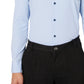 Camisa social masculina Construct Slim Fit Solid Performance Stretch Azul Tamanho Grande