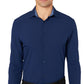 Camisa social masculina Construct Slim Fit Solid Performance Stretch Azul Tamanho X-G