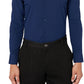 Camisa social masculina Construct Slim Fit Solid Performance Stretch Azul Tamanho X-G