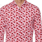 Camisa social masculina slim fit floral performance vermelha tamanho extragrande da Society Of Threads