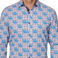 Camisa social masculina slim fit floral, cinza, tamanho GG, da Society Of Threads