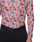Camisa social masculina slim fit floral, cinza, tamanho GG, da Society Of Threads