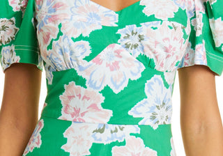 Vestido Tanya Taylor Danielle em Kelly Green Floral, tamanho 6