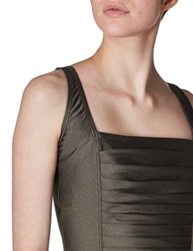 Calvin Klein Maiô Feminino Plissado Marrom Tamanho 16