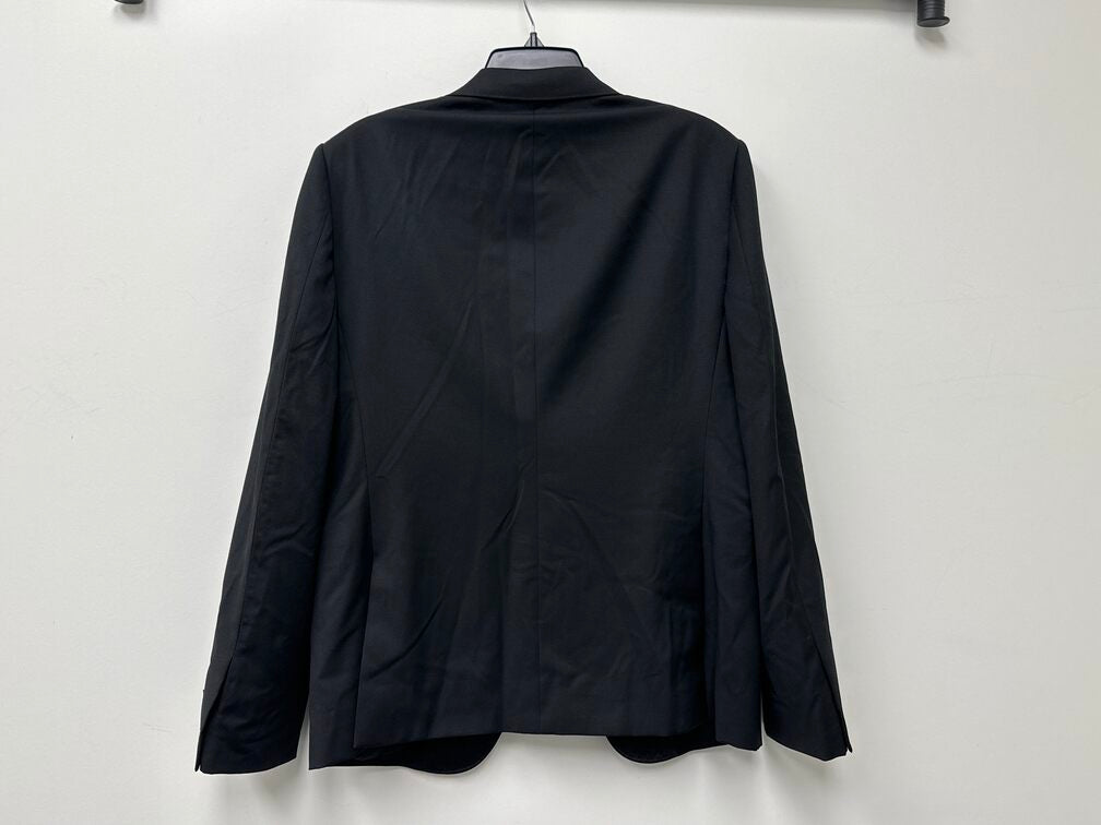 Jaqueta de smoking masculina Z Zegna Trim Fit de lã e mohair, preta, tamanho 52L IT / 42L EUA