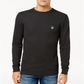 Camiseta térmica masculina Volcom Juan Largo de manga comprida, preta, tamanho médio