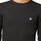 Camiseta térmica masculina Volcom Juan Largo de manga comprida, preta, tamanho médio