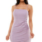 Vestido justo com babados Crystal Doll Junior's Shine Roxo Tamanho 13