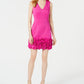 Vestido Donna Ricco Feminino com Babados e Bainha Rosa Tamanho 6
